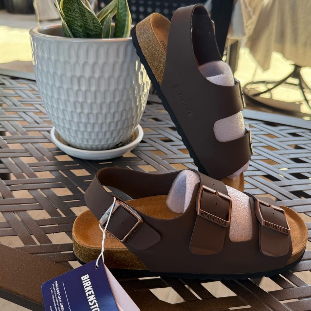 Birkenstock Dark Brown Adjustable Sandals